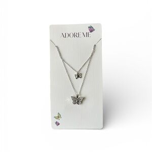 Adore Me Layered Butterfly Necklace 15-17”